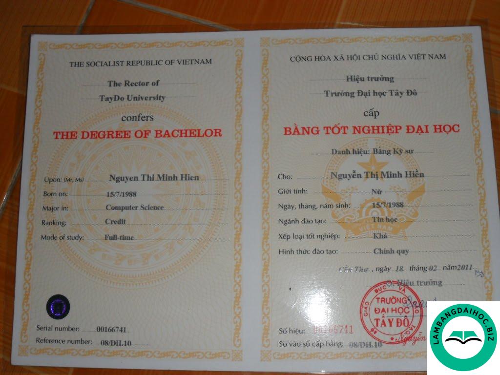 làm bằng đại học giá 2 triệu
