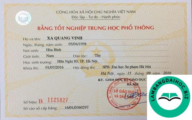 Làm bằng tốt nghiệp 12