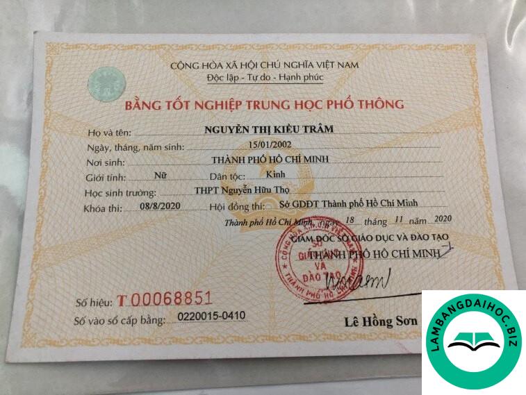 Làm bằng tốt nghiệp 12