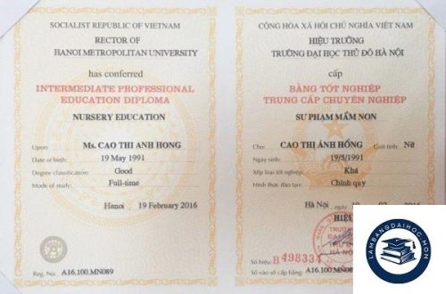Làm bằng trung cấp mầm non