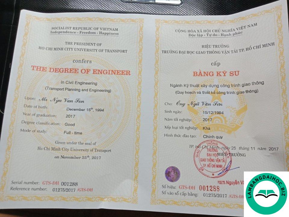 Phôi làm bằng cấp